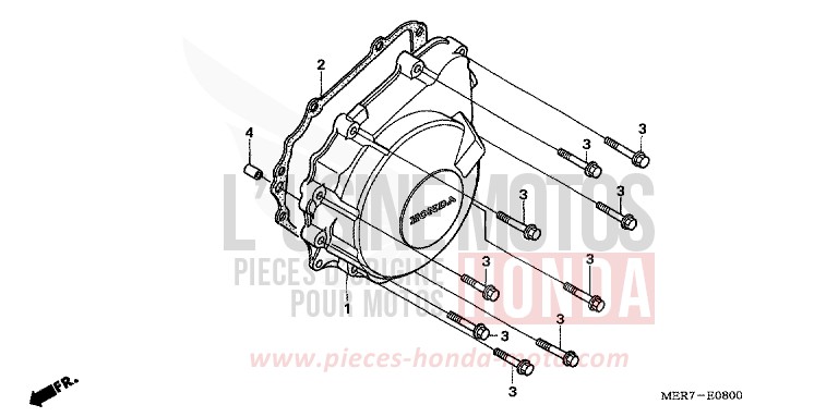 COUVERCLE DE GENERATRICE (CBF600S6/SA6/N6/NA6) de CBF600S ABS EMERGENCY RED METALLIC (R311) de 2006